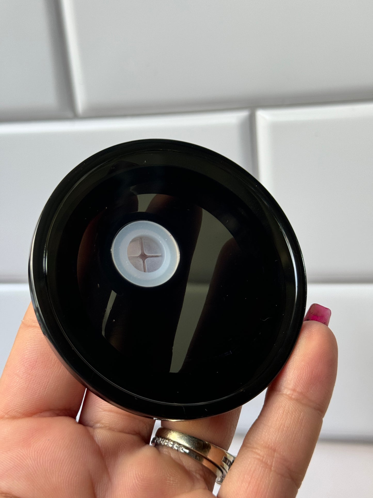 16oz Glass Can Lid - Black