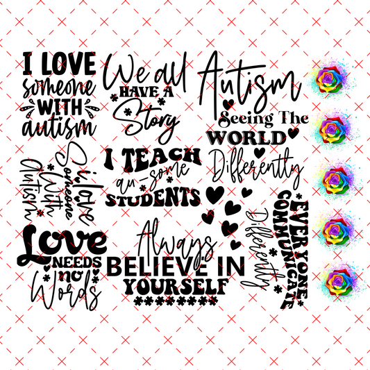 20 - AUTISIM DECAL SHEET