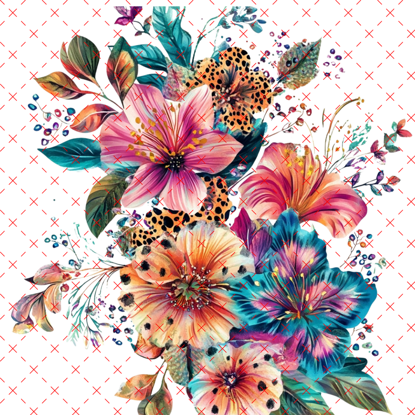 10X10 - TUMBLER FLORAL WRAP