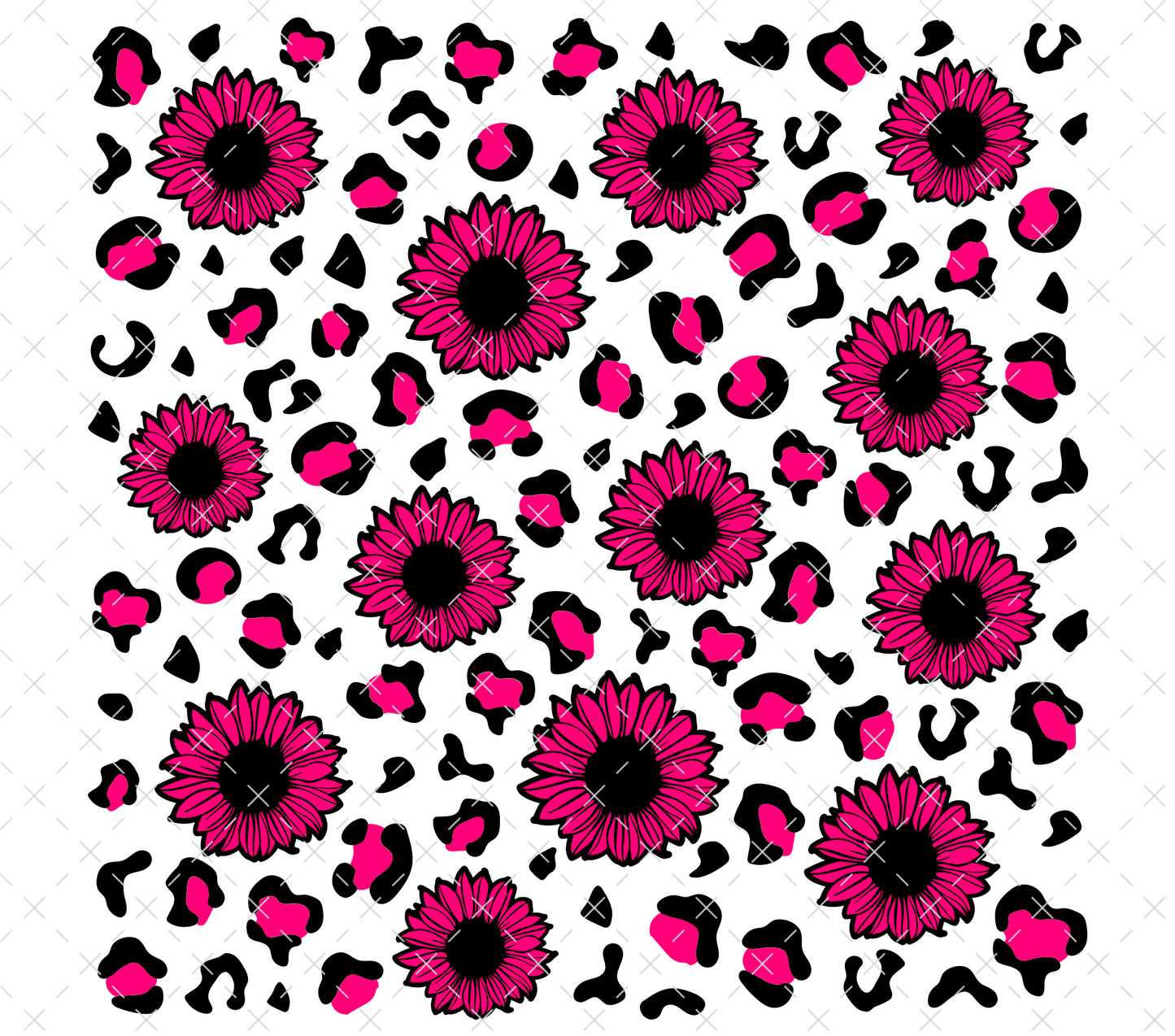 #20-147 PINK SUNFLOWER LEOPARD