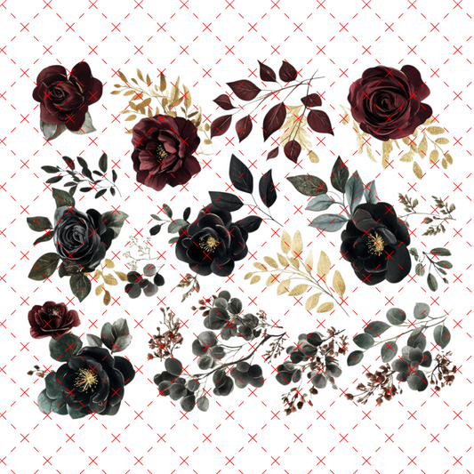 20 - FLOWER DECAL SHEET