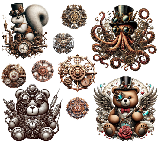 #20-57 Steampunk Animals