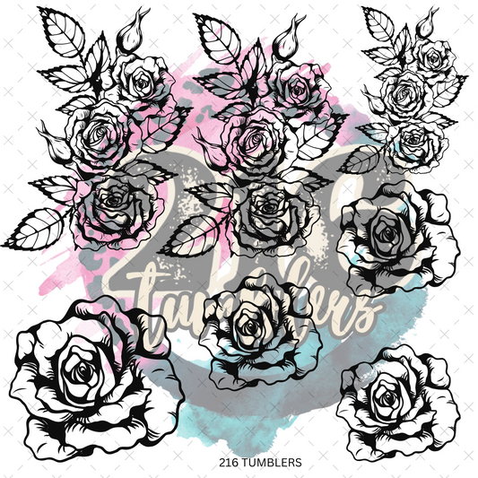 10X10- 76 FLORAL BUNDLE OUTLINES