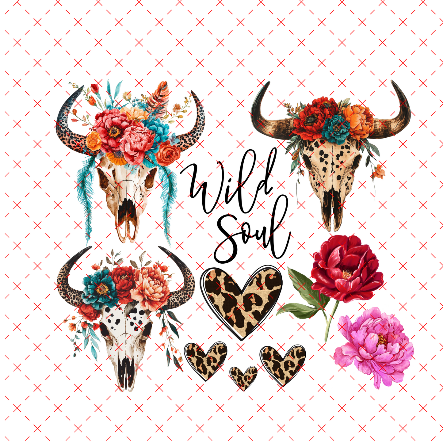 20-192 WILD SOUL BULL SKULLS