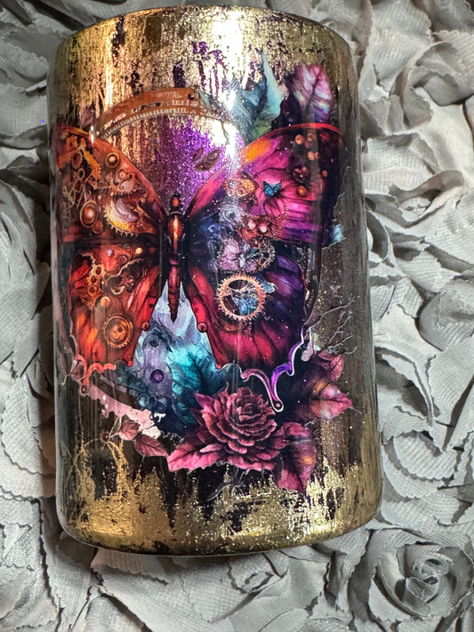 Steampunk Butterfly - Grunge Tumbler