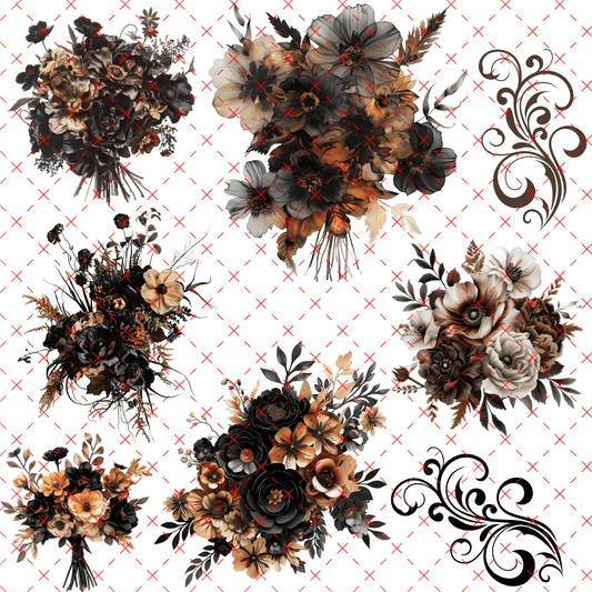 10X10-35 DARK ELEGANCE FLORALS