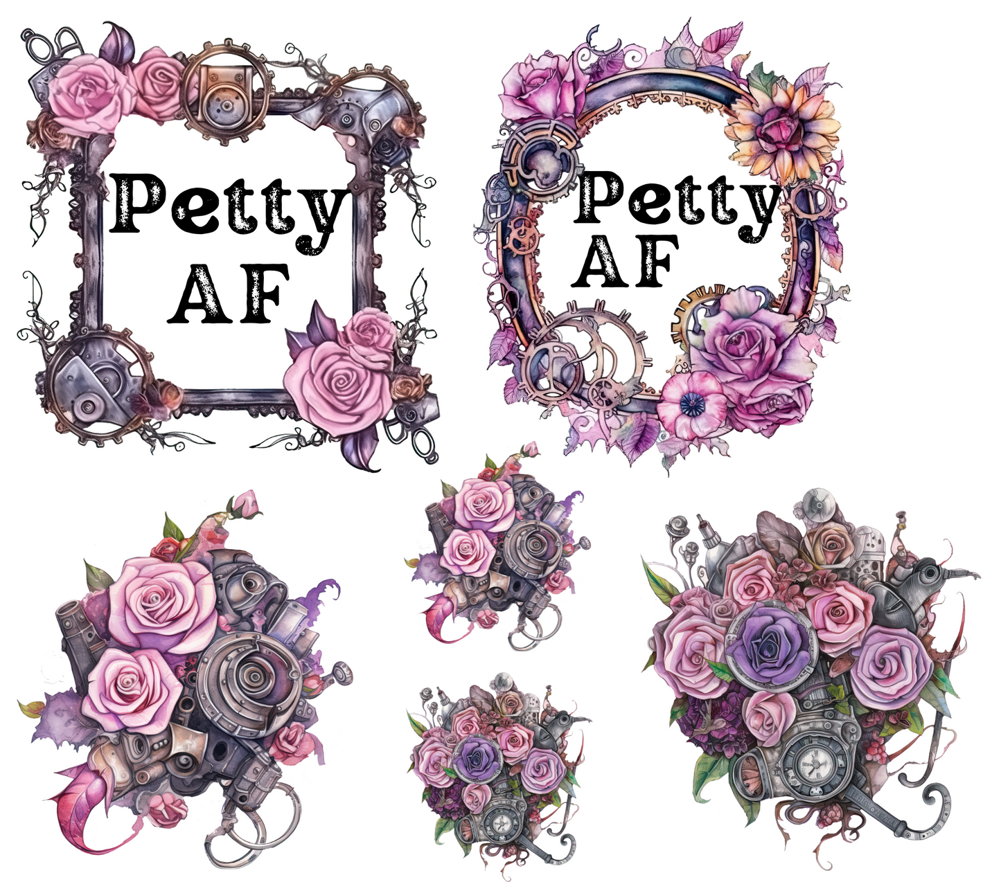 Petty AF Pink Frames w/Flowers