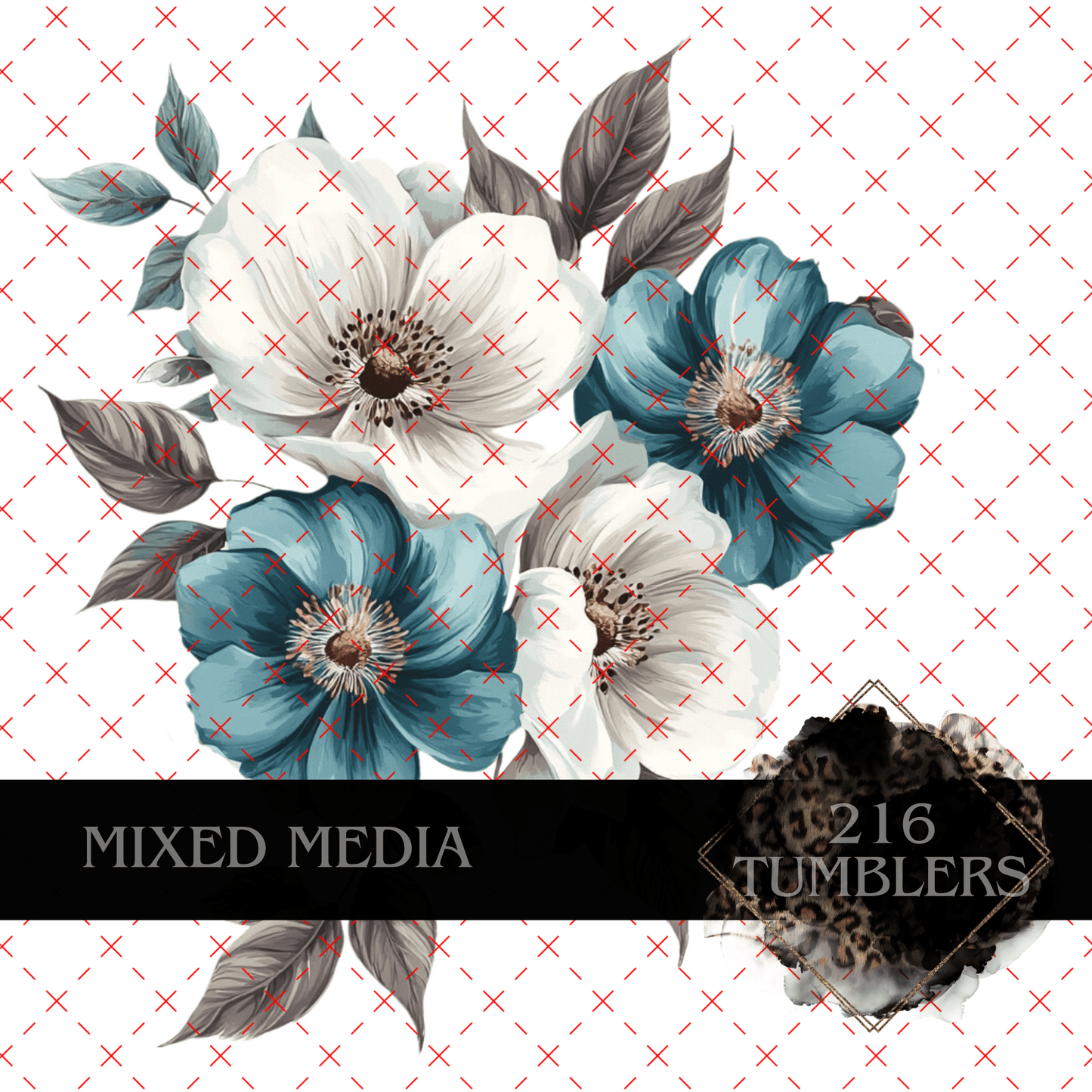 PRE CUT VINYL MODERN FLORAL (LARGE DECAL)