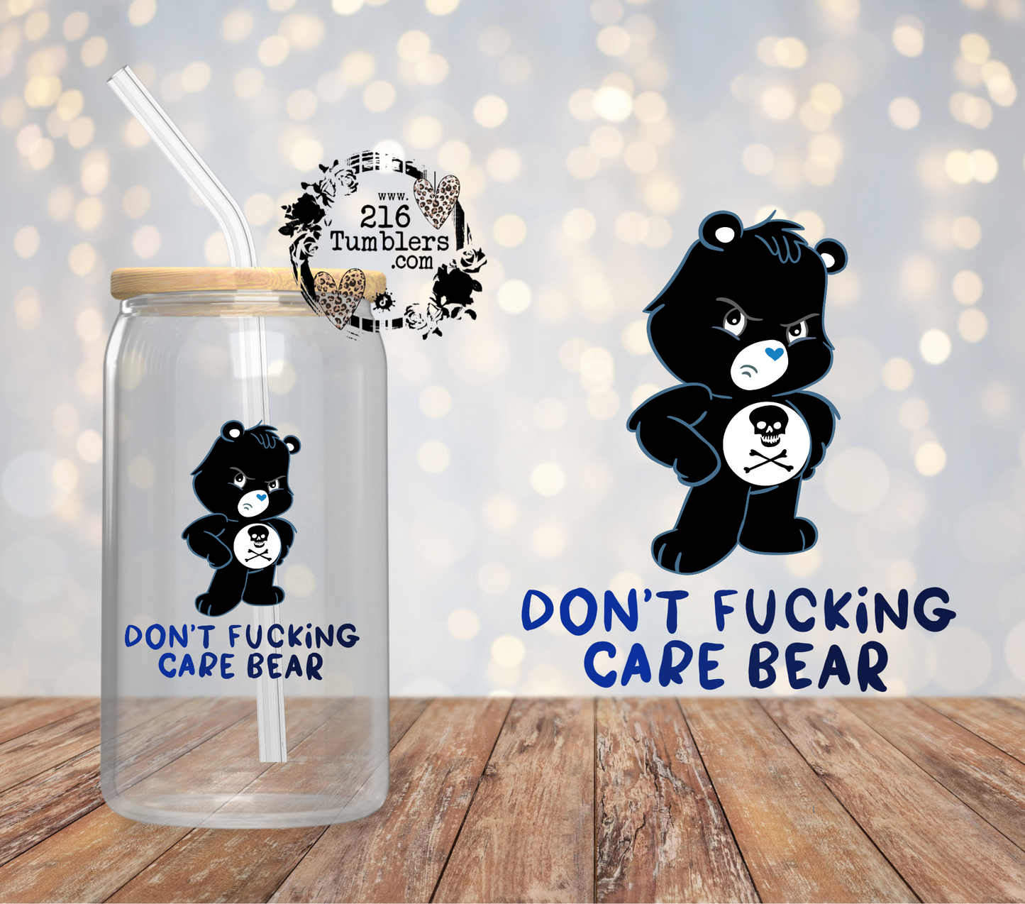 Don’t Fucking Care Bear Black