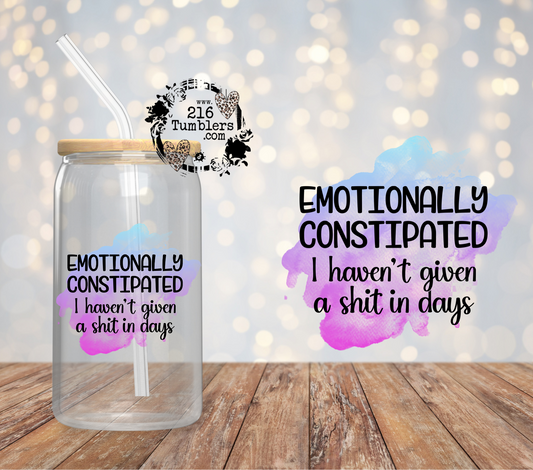 Emotionally constipated
