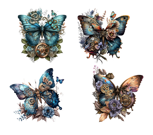 #20-34 Steampunk Butterflies Blues