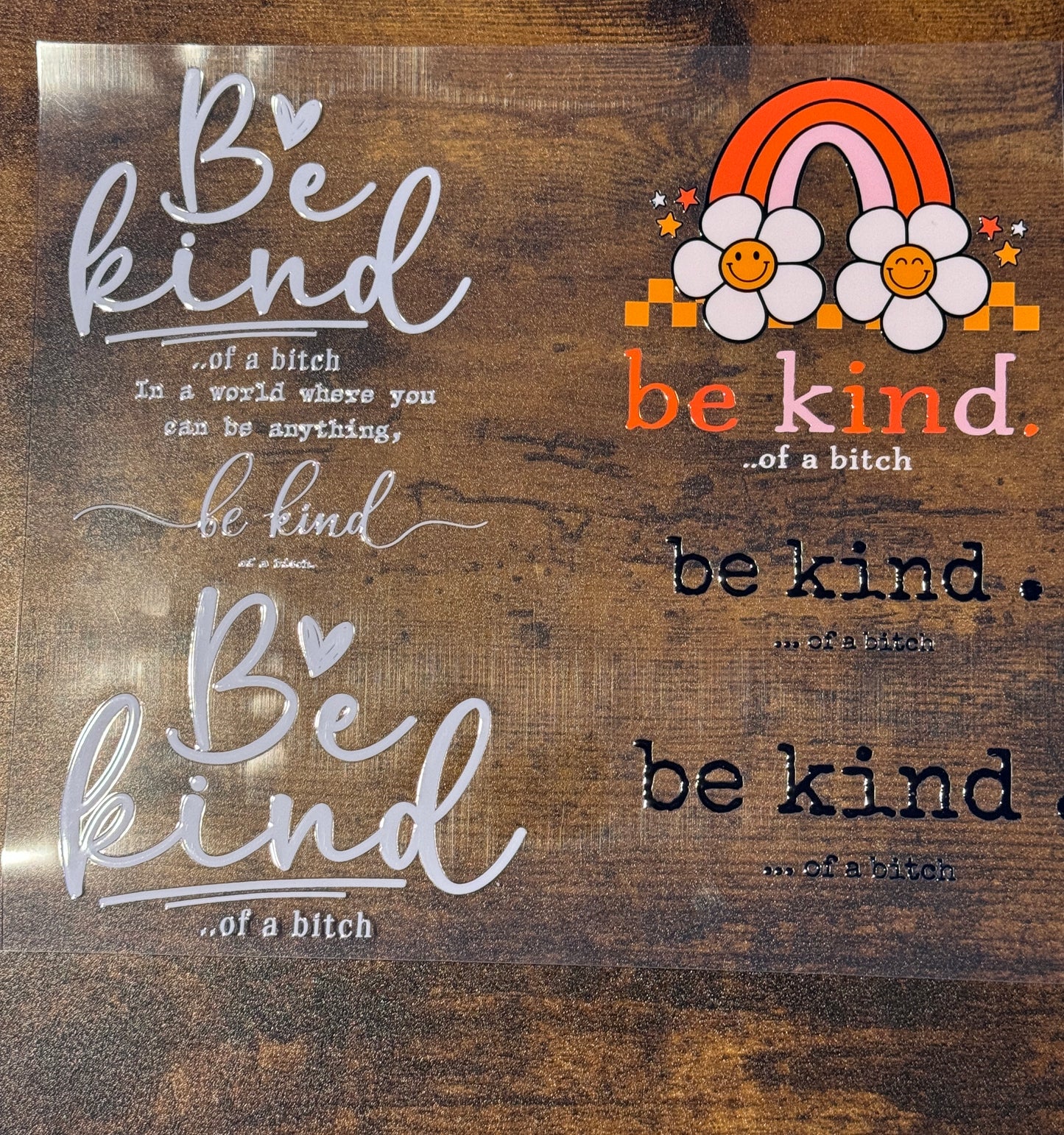 #20-47 Be Kind w/ White Ink - 6 Designs