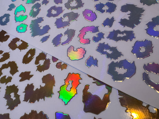 HOLOGRAPHIC  FOIL UV DTF Leopard Spots (2 options)