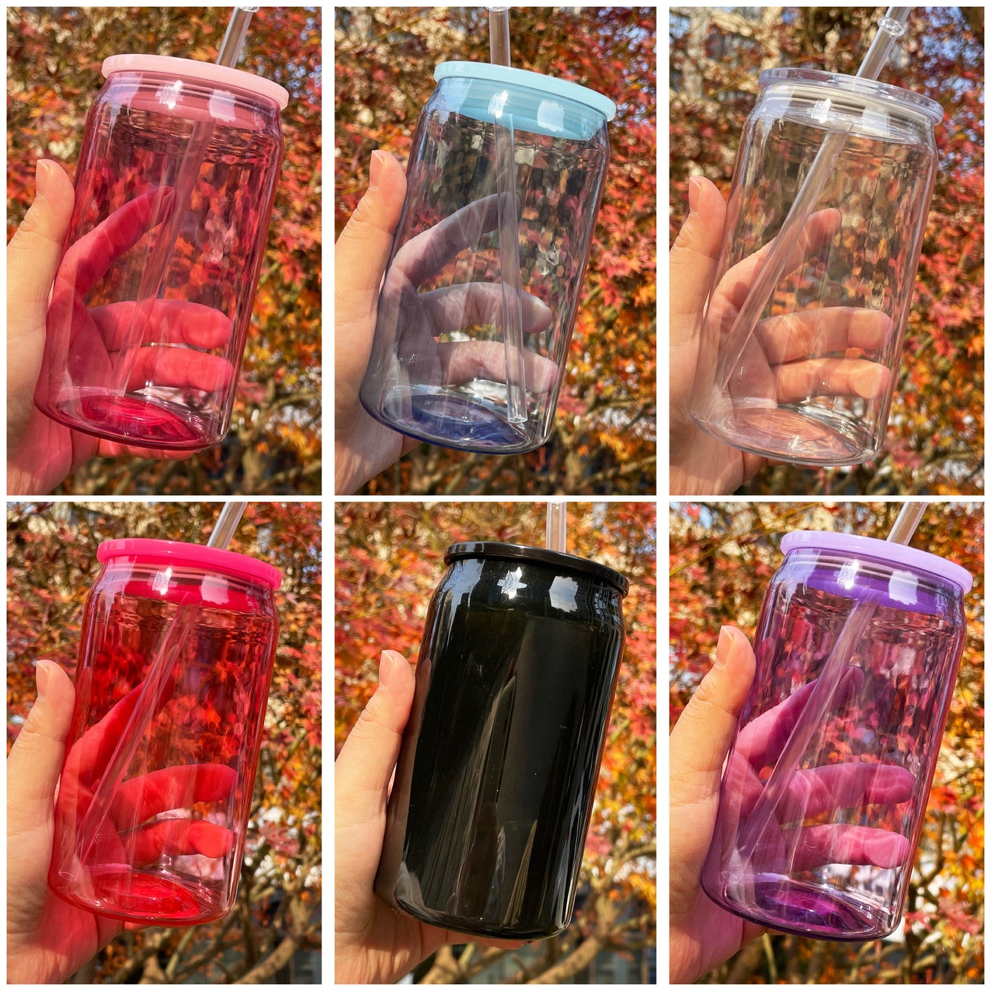 Colored Plastic Jelly Cans - Translucent