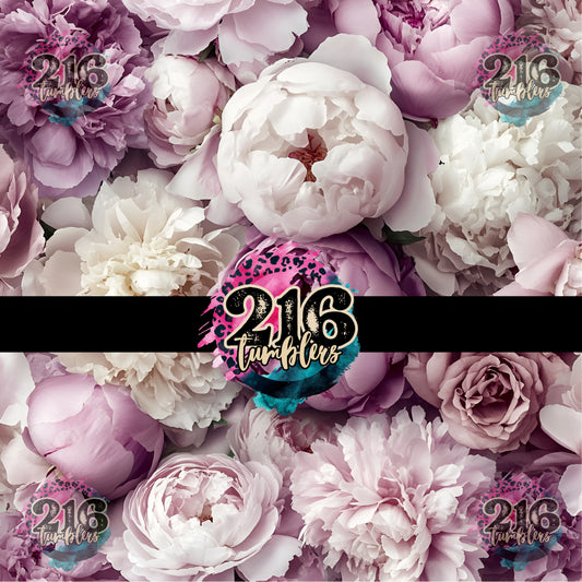 V011 PURPLE PEONIES FLORAL