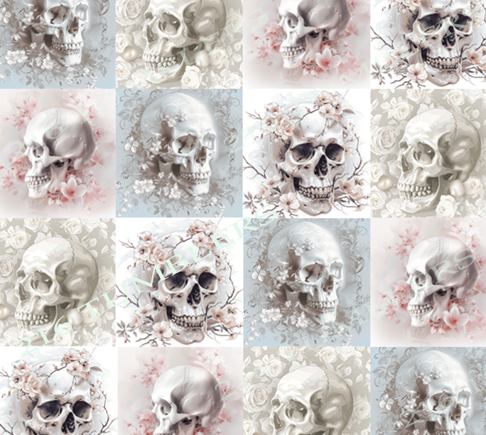 V051 QUILTED SKULL