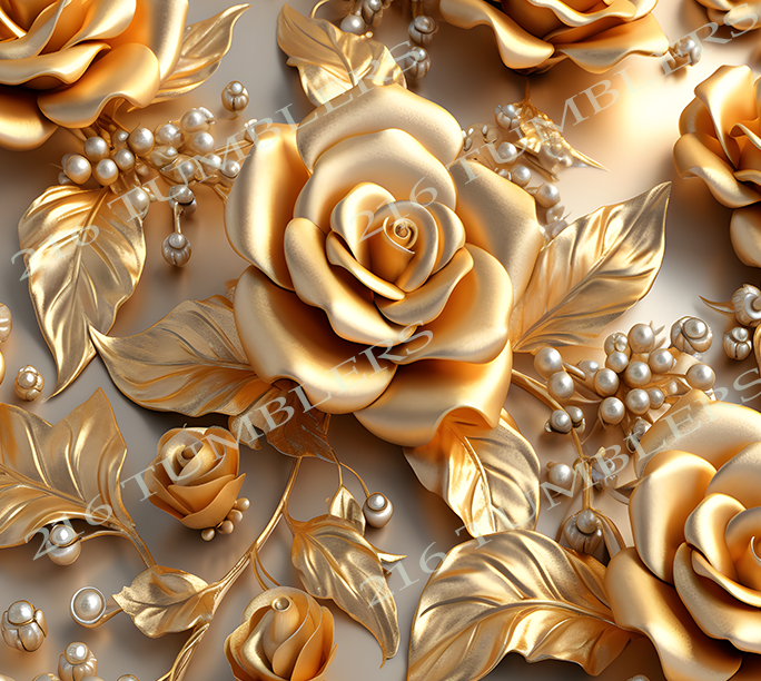 W116 GOLD PLATED ROSES