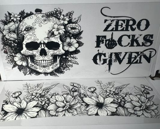 #1A Zero Fucks Given Skull + Bottom