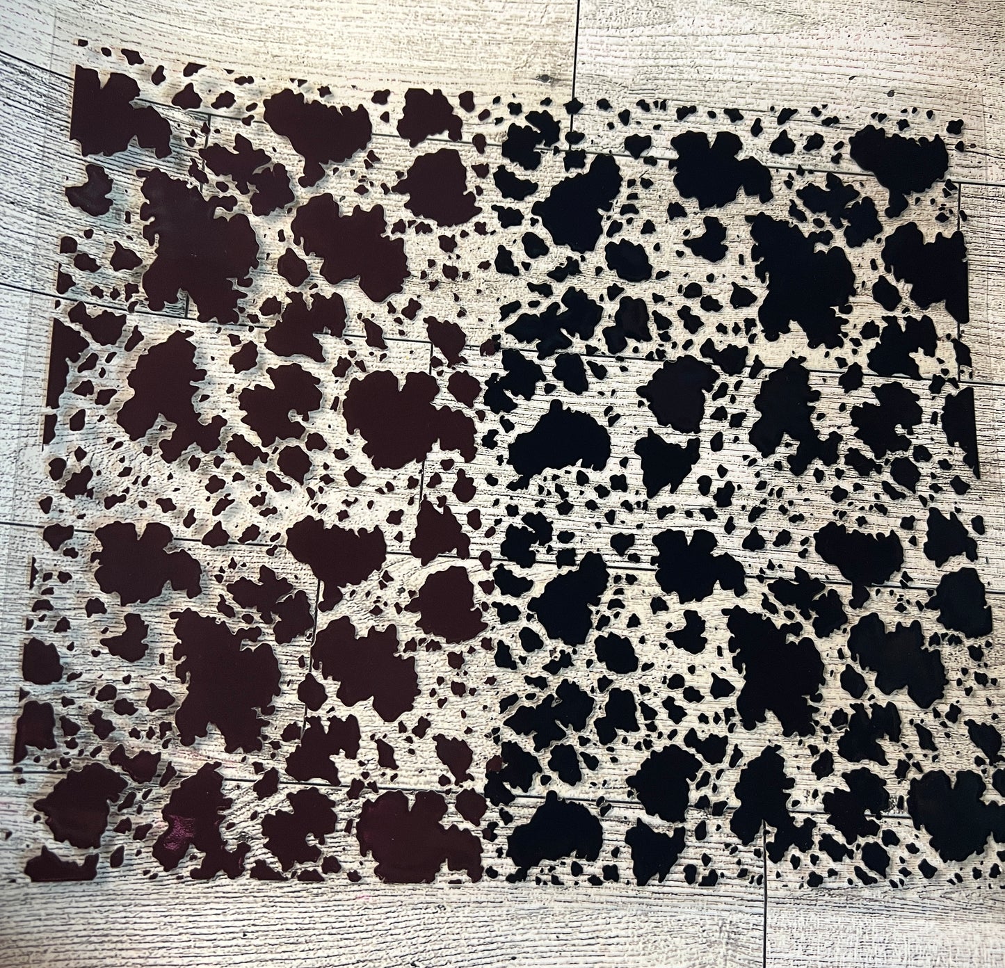 9.3x8.2 Cowhide Sheet Black and Brown - mix sizes